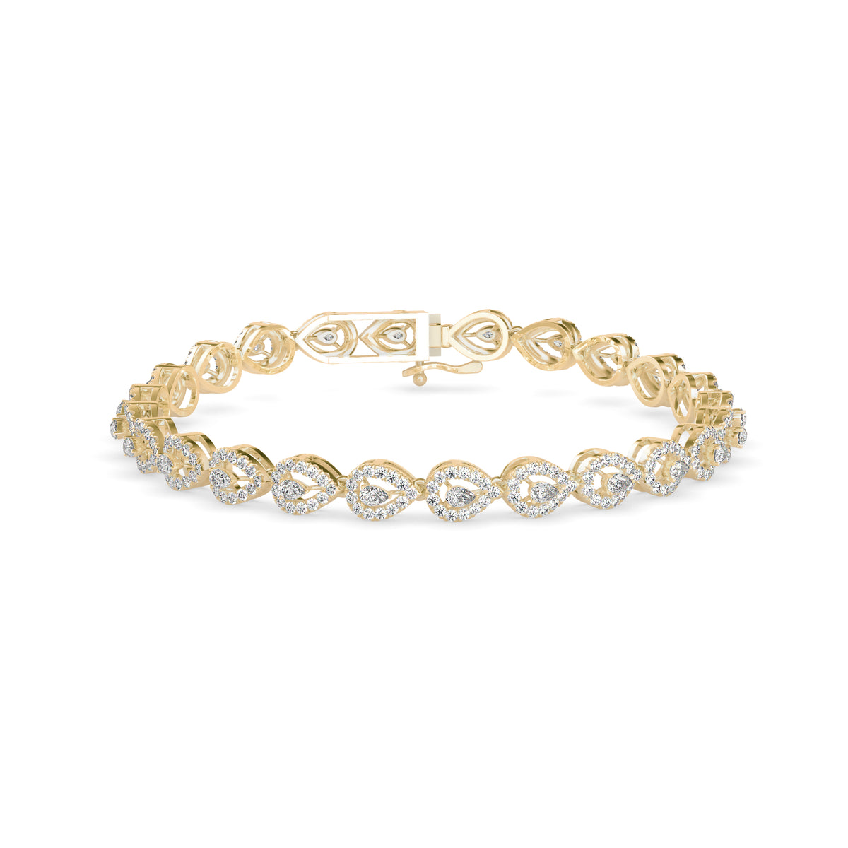 classic-halo-pear-diamond-tennis-bracelet