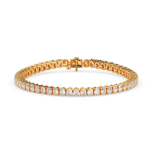 Classic Oval Lab Grown Diamond Tennis Bracelet Ten Cent Each (10 Pointer) CVD