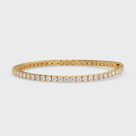 Classic Round Lab Grown Diamond Tennis Bracelet Ten Cent Each (10 Pointer) CVD