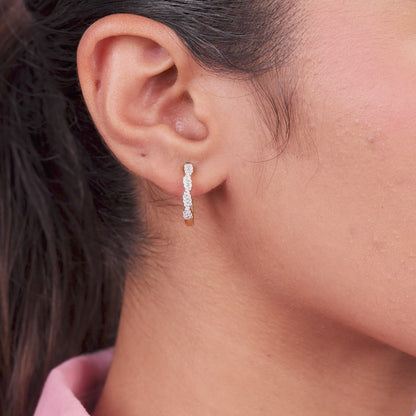 Hridaya Diamond Hoops Earrings