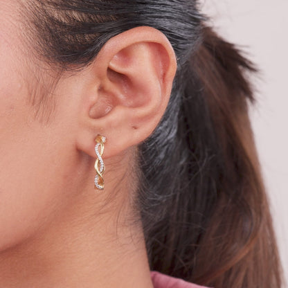 Velveta Diamond Hoops Earrings