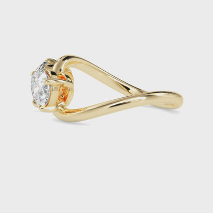 Classic Toi ET Moi Round-Pear Diamond Solitaire Ring