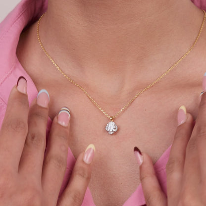 Cecilia Diamond Solitaire Pendant