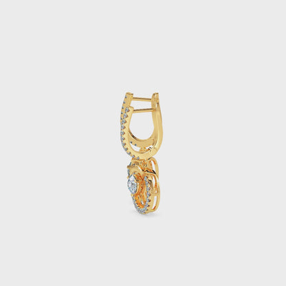 Celestial Sparkling Diamond Hoops