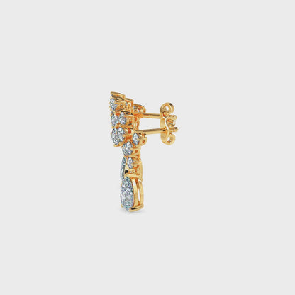 Lily Drop Diamond Dangler Earrings